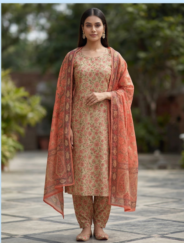 Sunset Bloom Ethnic Set