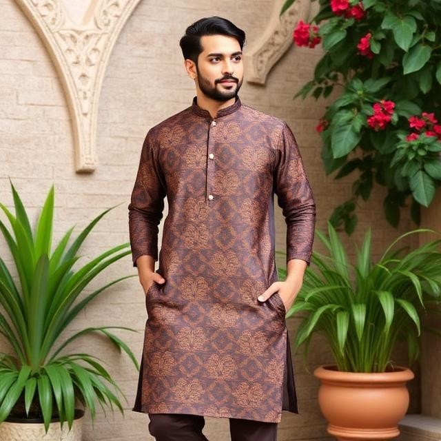 Men's Stylish Silk Kurta