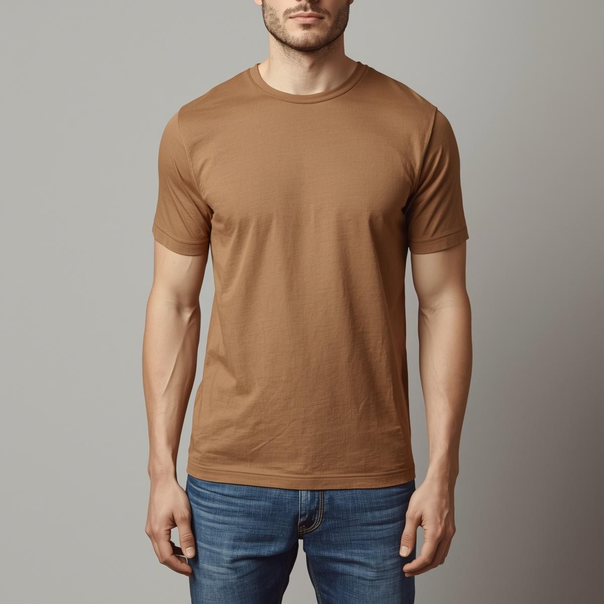 Brown Crew Neck T-Shirt