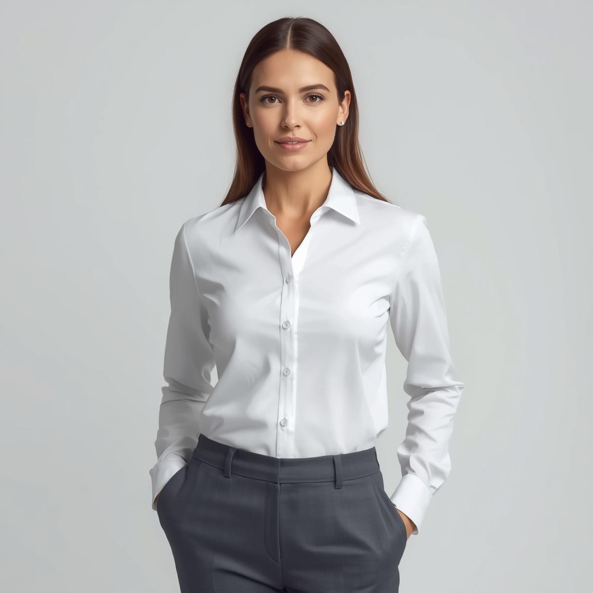 White Women's Formal Shirt