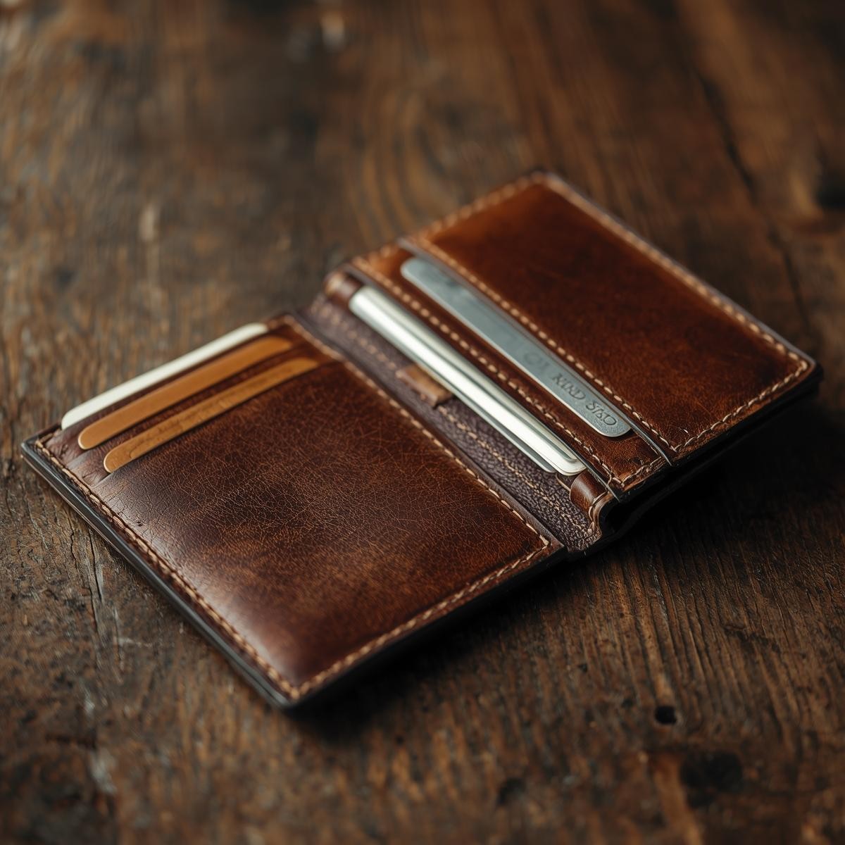 Classic Brown Leather Bifold Wallet