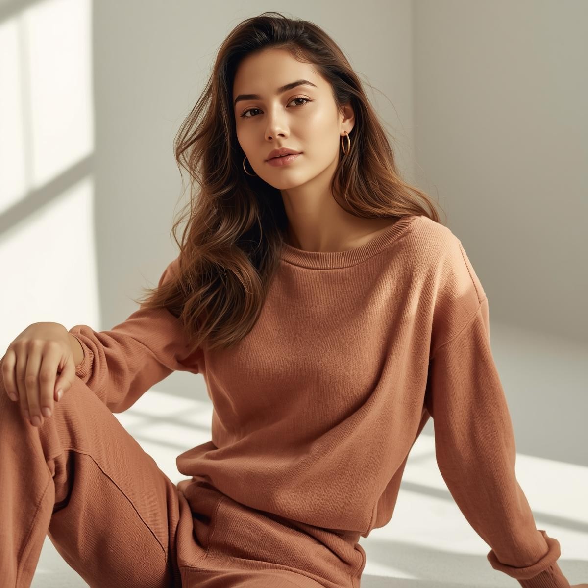Elegant Brown Women’s Lounge Set