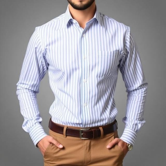 Men's Striped Formal Shirt