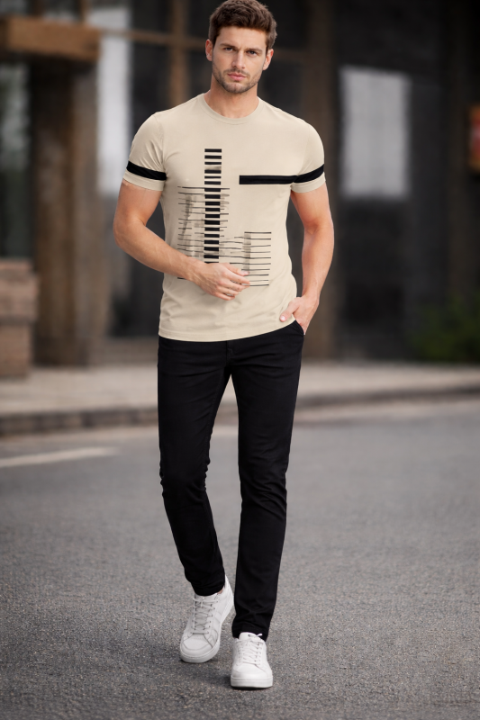 Trendy Graphic Print Men's T-Shirt