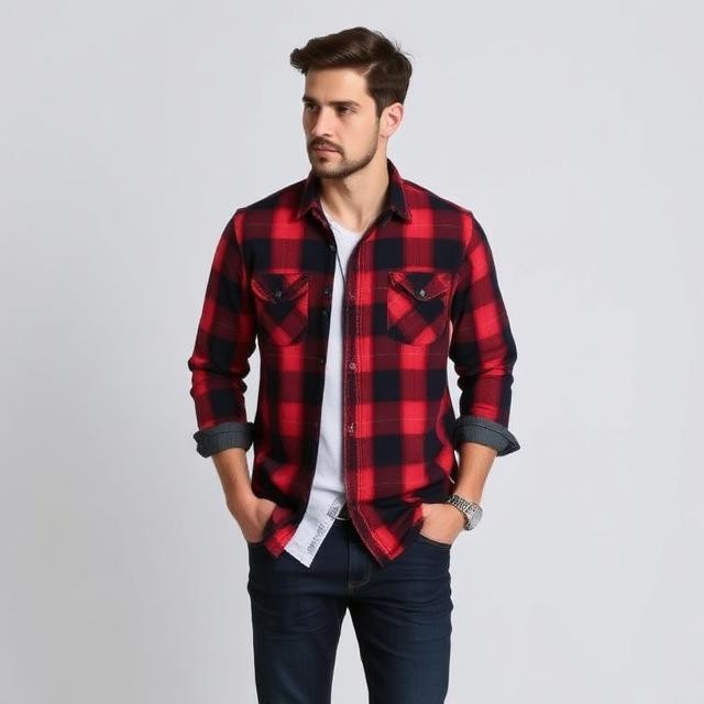 Men's Casual Flannel Shirt